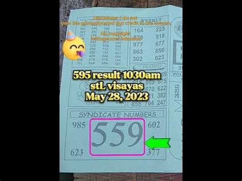 595 swertres result